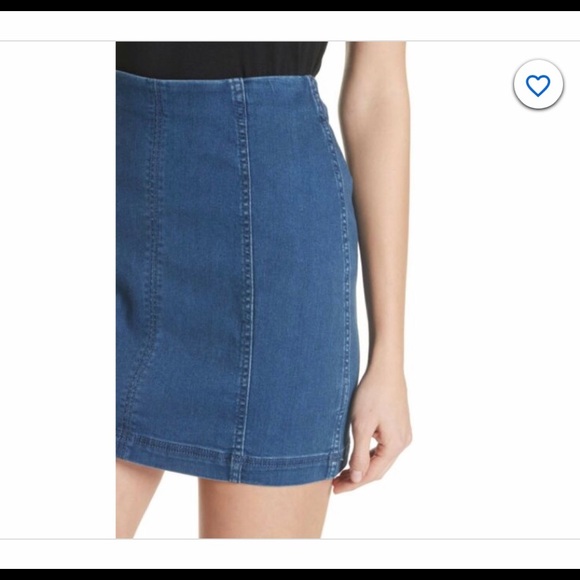 NWT Free People Denim Mini Skirt - Picture 4 of 4